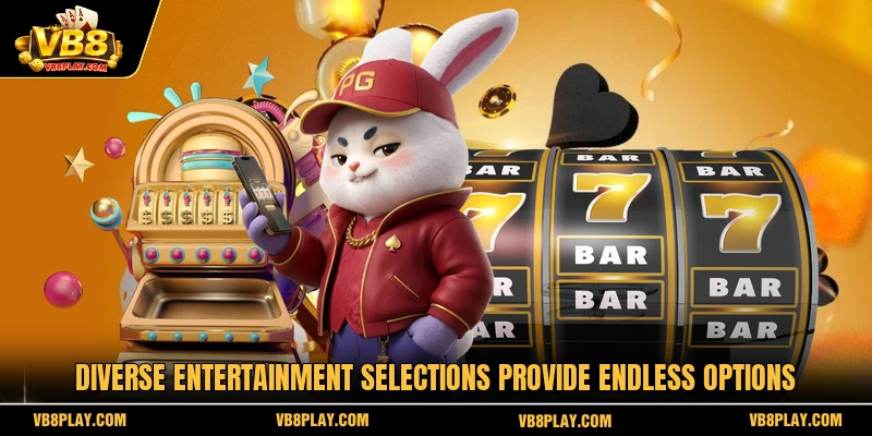 Diverse entertainment selections provide endless options