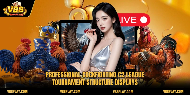 Professional cockfighting C2 league tournament structure displays